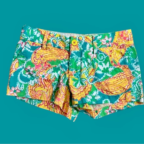 Lilly Pulitzer Walsh Shorts Size 0 Pop Goes the Lemur - Picture 2 of 11